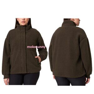 NWT Mondetta Women's Short Fleece Jacket, Brown